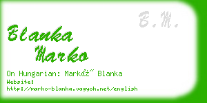 blanka marko business card